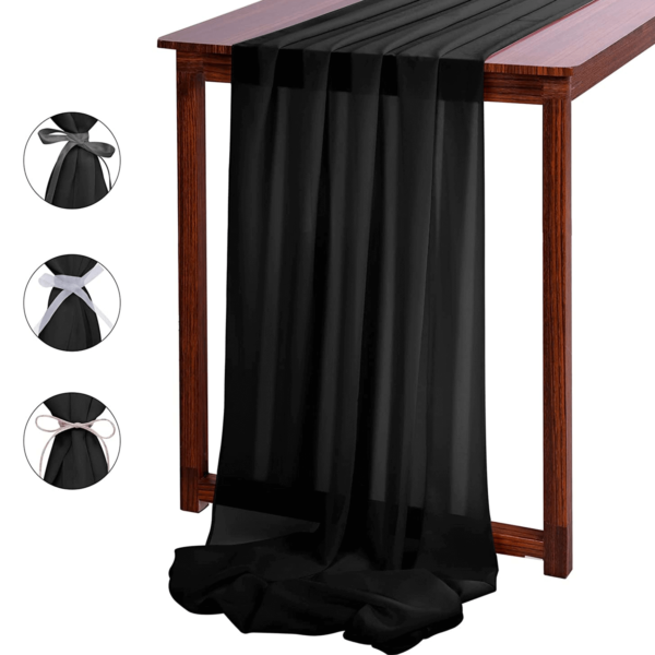 Chiffon Table Runner For Wedding 10ft 120 Inches Multi Colors - Image 14