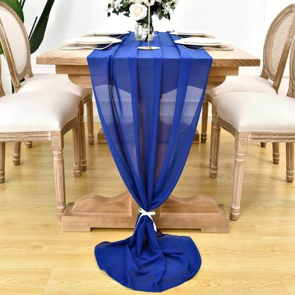 Chiffon Table Runner For Wedding 10ft 120 Inches Multi Colors - Image 15