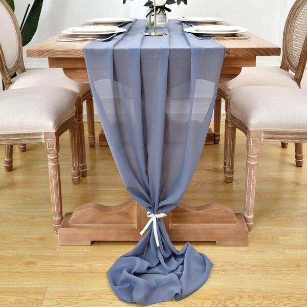 Chiffon Table Runner For Wedding 10ft 120 Inches Multi Colors - Image 5