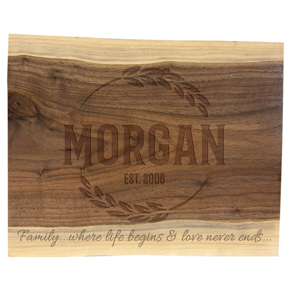 Personalized Laser Engraved Black Walnut Cutting and Charcuterie Board (Copy) - Image 3