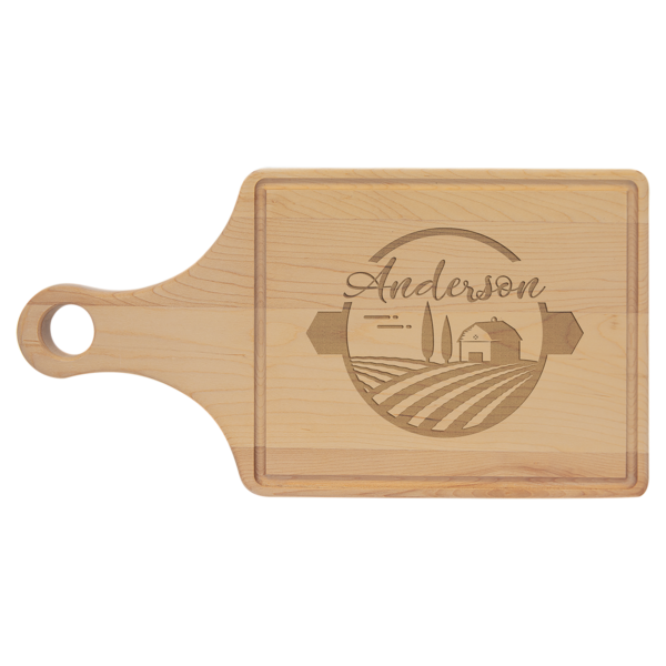 Personalized Laser Engraved Maple Cutting Boards WITH DRIP RING - Image 2
