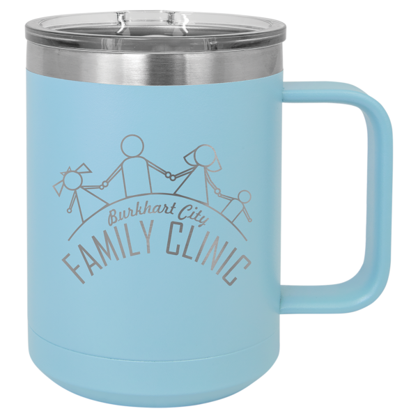 Personalized Laser Engraved 15 oz. Black Vacuum Insulated Coffee Mug with Slider Lid - Image 16