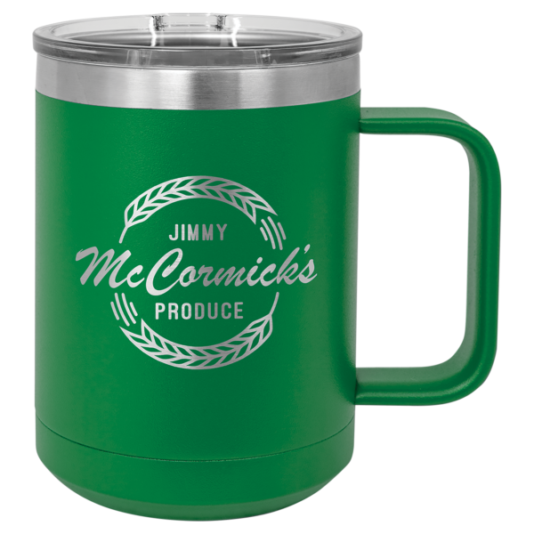 Personalized Laser Engraved 15 oz. Black Vacuum Insulated Coffee Mug with Slider Lid - Image 8