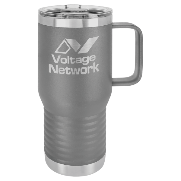 Personalized Laser Engraved 20 oz. Vacuum Insulated Travel Mug with Slider Lid - Image 9