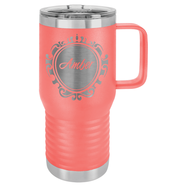 Personalized Laser Engraved 20 oz. Vacuum Insulated Travel Mug with Slider Lid - Image 3