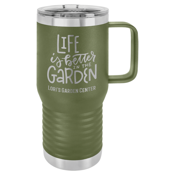 Personalized Laser Engraved 20 oz. Vacuum Insulated Travel Mug with Slider Lid - Image 2
