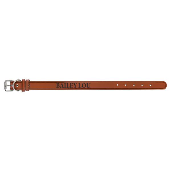 Personalized Laserable Leatherette Dog Collar Multi sizes - Image 29