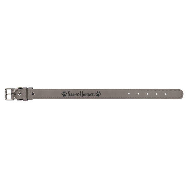 Personalized Laserable Leatherette Dog Collar Multi sizes - Image 27