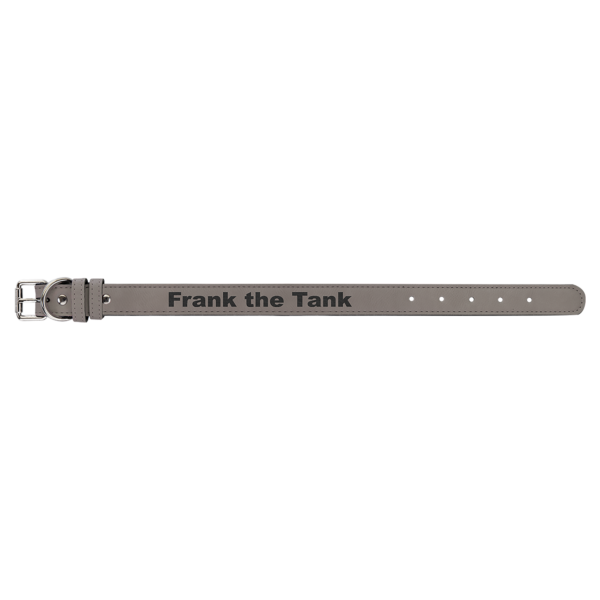 Personalized Laserable Leatherette Dog Collar Multi sizes - Image 20
