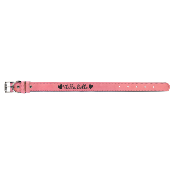 Personalized Laserable Leatherette Dog Collar Multi sizes - Image 19