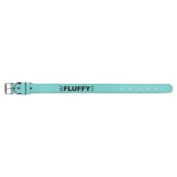 Personalized Laserable Leatherette Dog Collar Multi sizes - Image 18