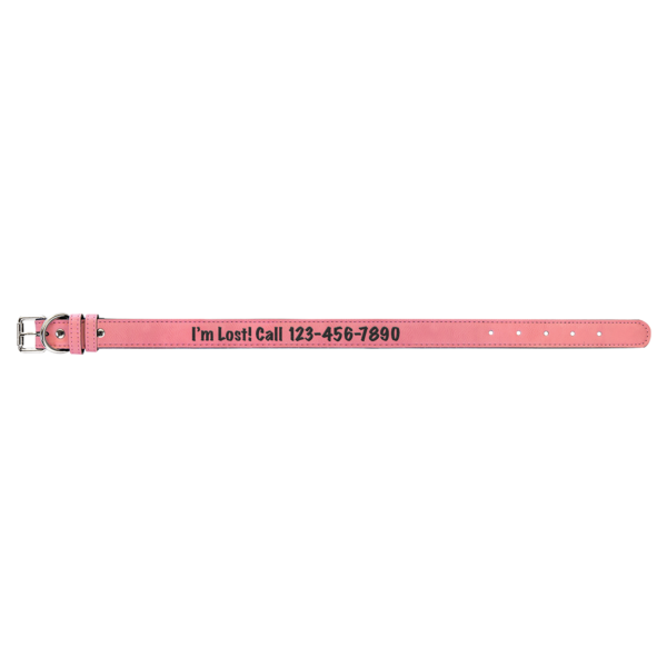 Personalized Laserable Leatherette Dog Collar Multi sizes - Image 12