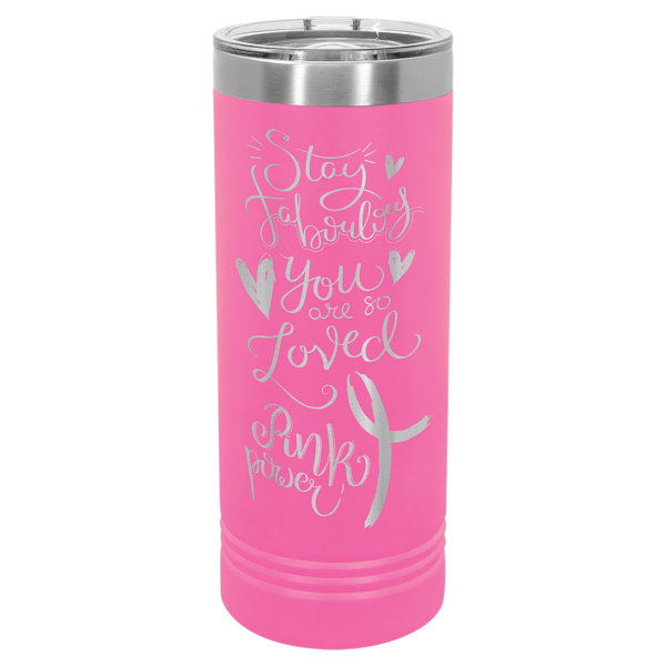 Personalized Laser Engraved 22 oz. Skinny Tumbler with Slider Lid - Image 15