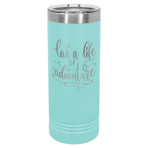 Personalized Laser Engraved 22 oz. Skinny Tumbler with Slider Lid - Image 14