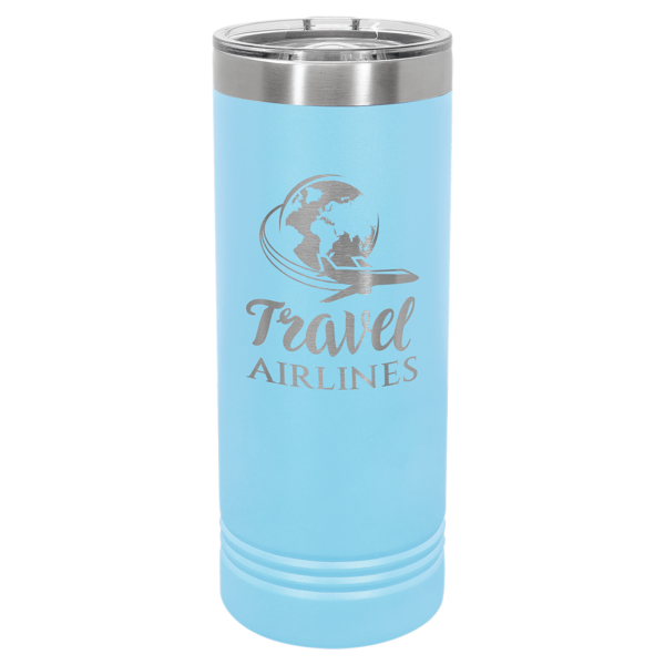 Personalized Laser Engraved 22 oz. Skinny Tumbler with Slider Lid - Image 13