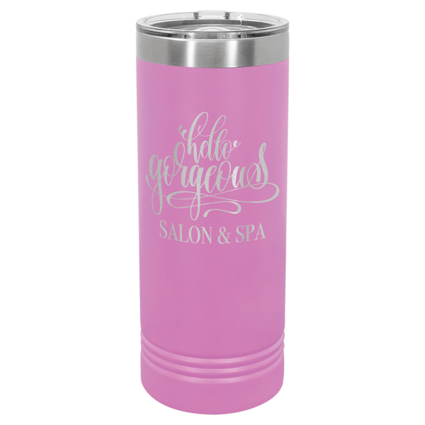 Personalized Laser Engraved 22 oz. Skinny Tumbler with Slider Lid - Image 12