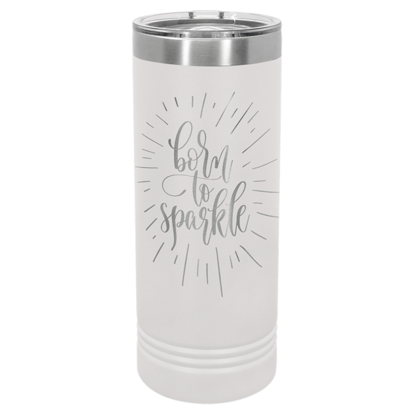 Personalized Laser Engraved 22 oz. Skinny Tumbler with Slider Lid - Image 6