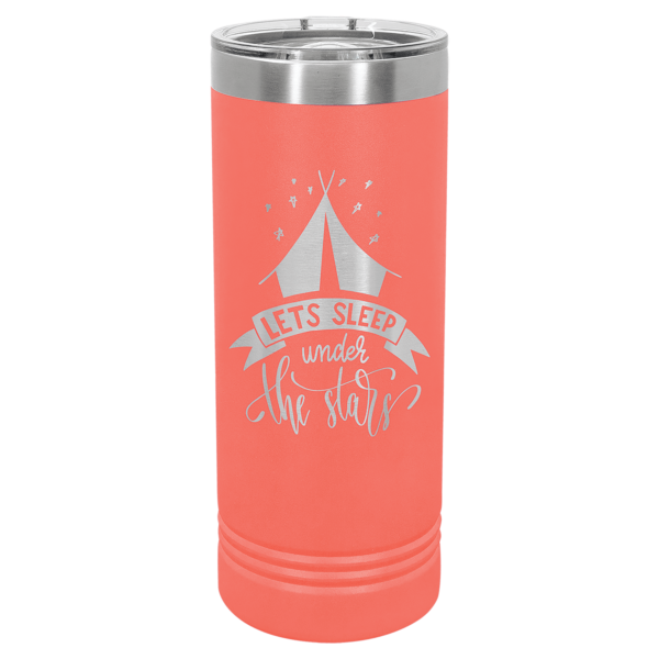 Personalized Laser Engraved 22 oz. Skinny Tumbler with Slider Lid - Image 3