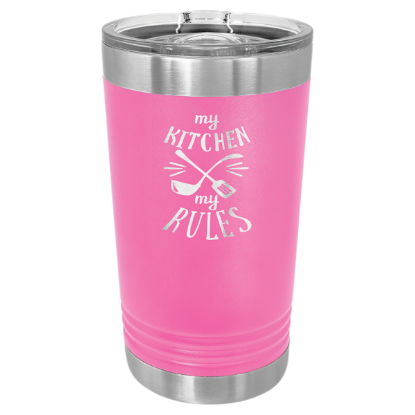 Personalized Laser Engraved 16 oz. Pint with Slider Lid - Image 18