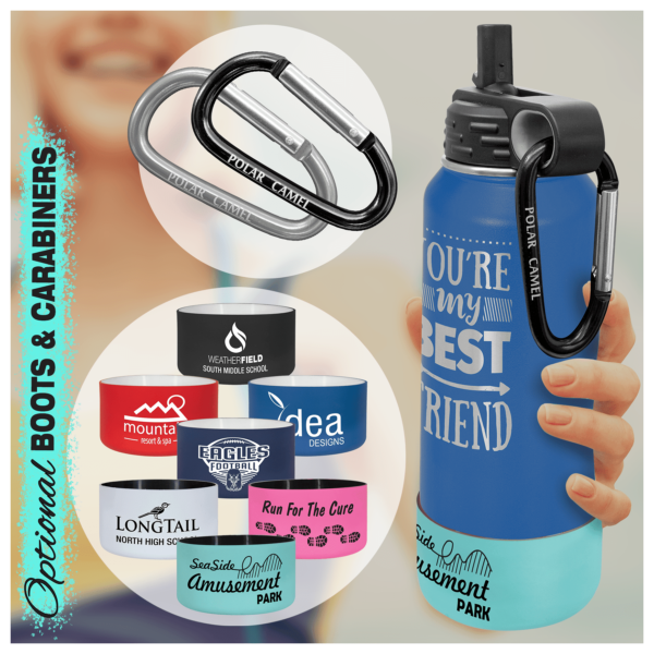 Personalized Laser Engraved 20 oz. Polar Camel Water Bottle - Image 4