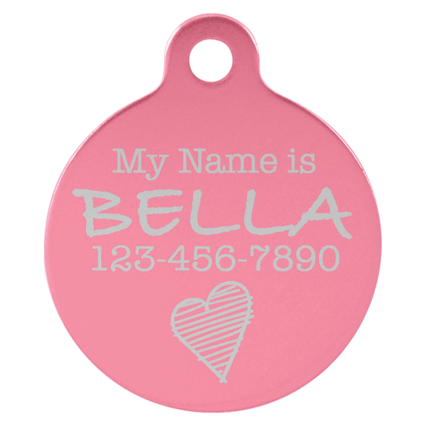 Personalized Custom Laser Engraved Round Pet ID Tag  1 1/4" - Image 5