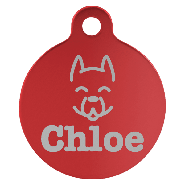Personalized Custom Laser Engraved Round Pet ID Tag  1 1/4" - Image 4