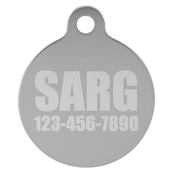 Personalized Custom Laser Engraved Round Pet ID Tag  1 1/4" - Image 3