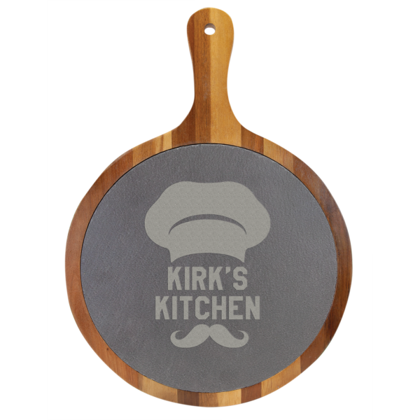 Personalized Laser Engraved Acacia Wood & Slate Cutting Boards - Image 10