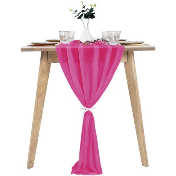 Chiffon Table Runner For Wedding 10ft 120 Inches Multi Colors - Image 8