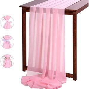 Chiffon Table Runner For Wedding 10ft 120 Inches Multi Colors
