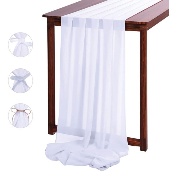 Chiffon Table Runner For Wedding 10ft 120 Inches Multi Colors - Image 12