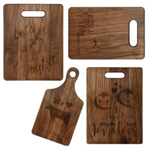 Personalized Laser Engraved Walnut Cutting Boards