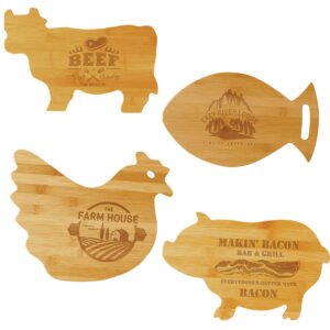 Special Shapes Personalized Laser Engraved Natural Special Natural Bamboo Cutting Boards