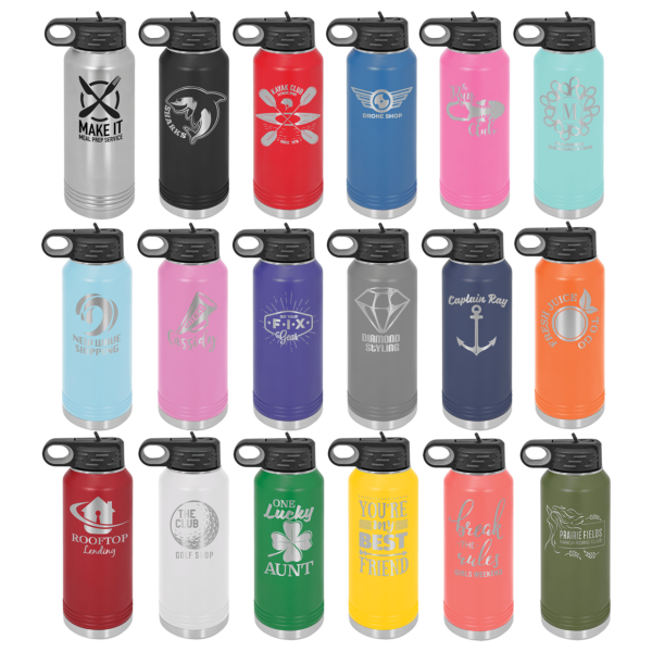 Hneeds Signature Laser Engraved 32 oz. Polar Camel Water Bottle