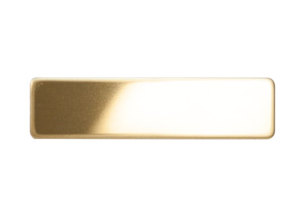 METAL NAME TAG WITH CLUTCH 5/8" X 2-1/2"